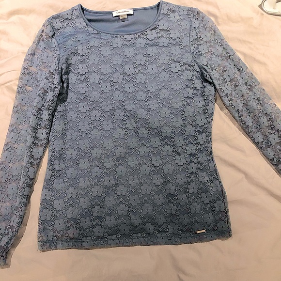 Calvin Klein lace top - vintage style blouse CK - Picture 2 of 4
